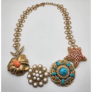 Stella & Dot vintage Birds of Paradise necklace